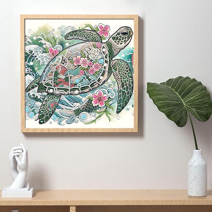 LazyFold Diamond Art Painting Kits for Adults, DIY Flowers 5D Special Shape Diamond Art Kits, Crystal Rhinestones Diamond Gem Art Painting for Home Wall Decoration 12×12inch