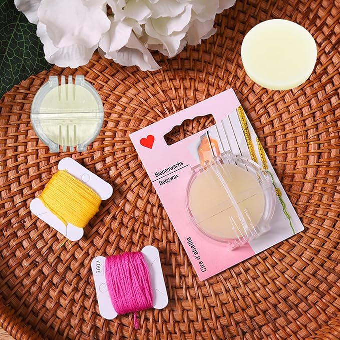 ZLY 2PCS Thread Wax Beeswax Conditioner for Sewing Threads Beeswax Thread Conditioner for Hand Quilting Sewing Strengthening Line Embroidery Wax