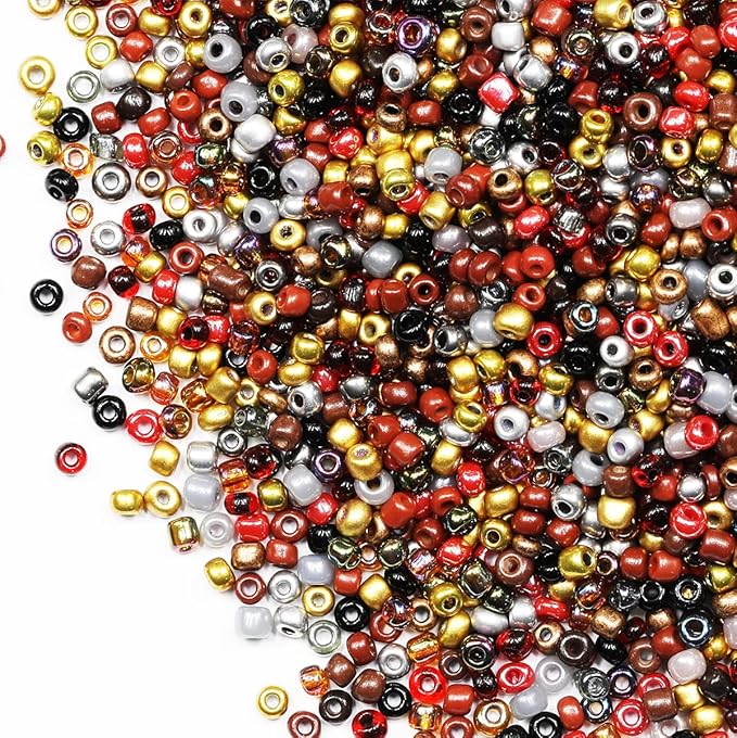 Bulk 3mm (Mixed Color) Seed Beads for Jewelry Making 110 Grams About 3200pcs,8/0 Glass Craft for Making Earrings, Bracelets, Pendants, Waist Jewelry, DIY Handmade Seed Beads(Mixed Color, 3mm)
