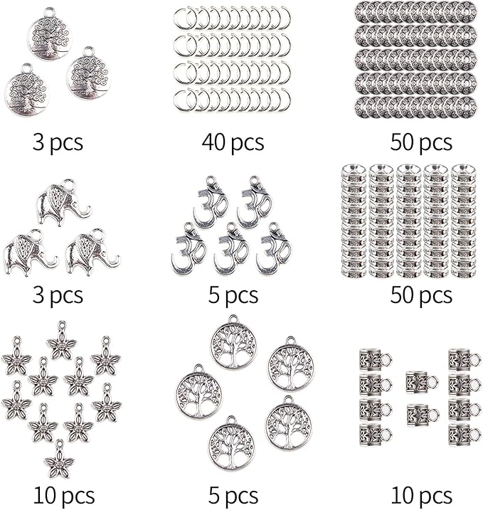Colle 418Pcs Stone Jewelry Making Kit, Crystal Stone Bracelet Making Kit, Crystal Natural Stone Healing Beads for Jewelry Making, Bracelet Making Kits