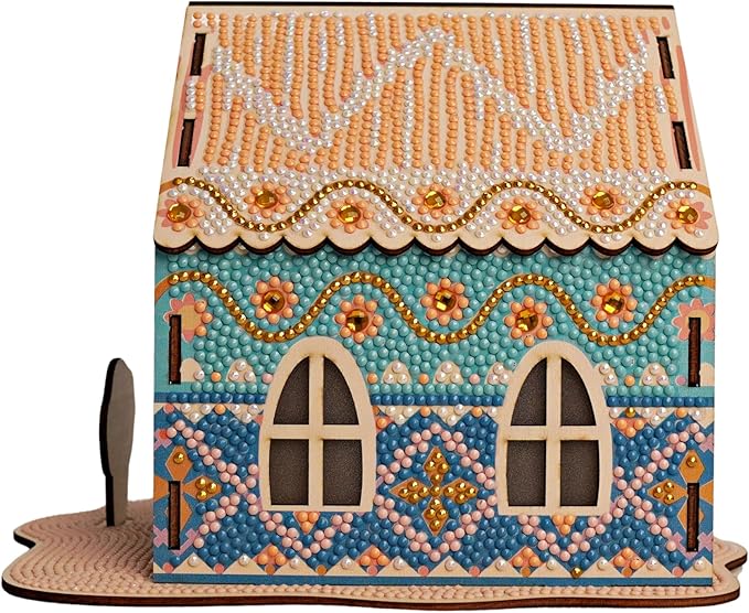 Party Ready 3D Diamond Painting Kit - Mandala Cabin Tapestry DIY Craft Set, Premium Full Drill Diamond Art Kit for Home Decor
