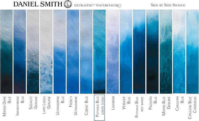 Daniel Smith Extra Fine Watercolor Paint, 5ml Tube, Phthalo Blue(GS), 284610077