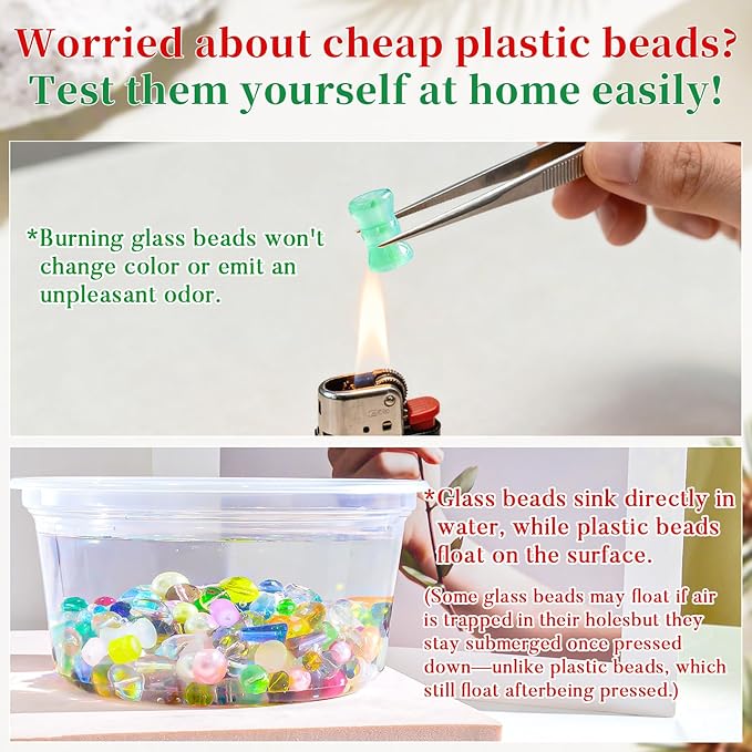 One Pound Assorted Glass Beads for Jewelry Making, 2-16mm Colorful Crystal Beads for Bracelets, Crafts, DIY Art, Bulk Jewelry Making Supplies