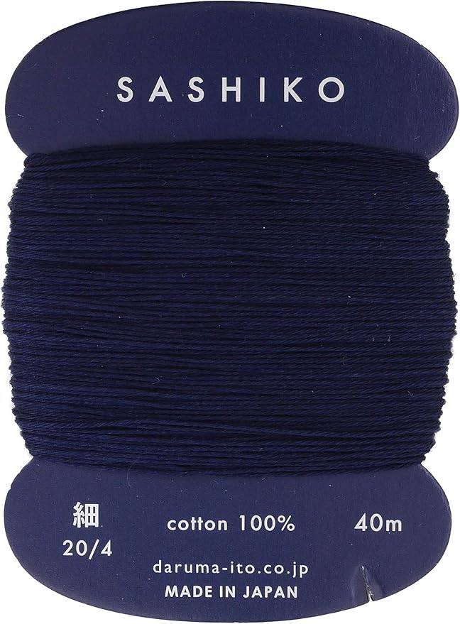Sashiko Thread Thinner Weight 40m Col. 216 -Dark Navy- Japanese Embroidery & Quilting by Yokota