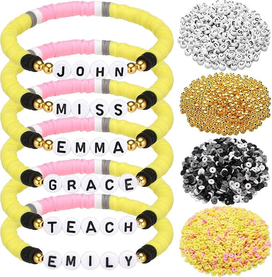 Teacher Appreciation Gift DIY Bracelet Making Kit Teacher Gifts Boho Style Bracelet Beaded Bulk Stretch Jewelry for Thank You Women Friend Party Birthday