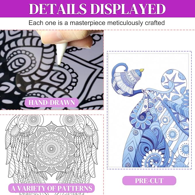 Adult Coloring Book with 24 Dual Tip Colors Markers, 12 Pcs Premium Coloring Pages & 2 Pcs Wooden Photo Frames & 24 Colors Markers, Mindfulness Art-Painting-Kits Gifts for Women - Flowers