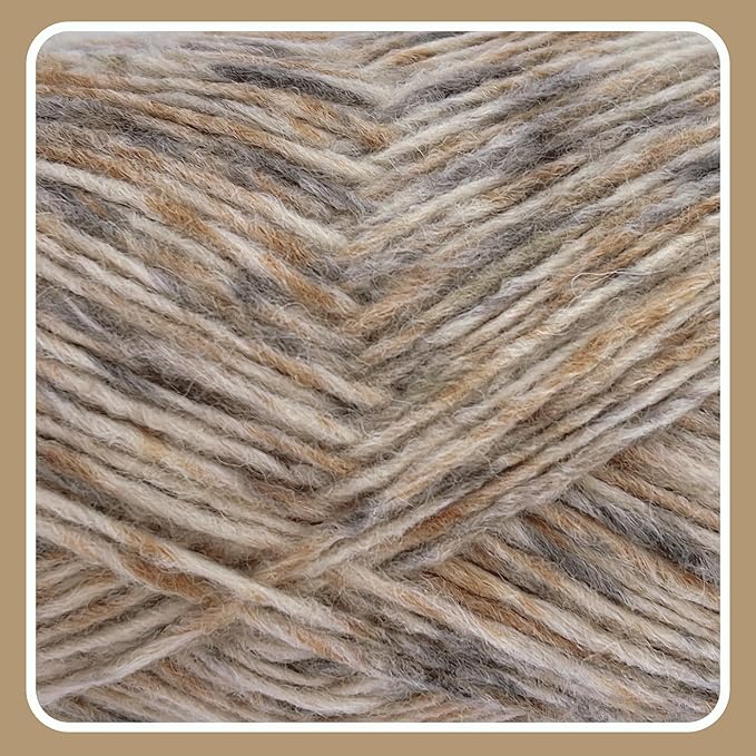 2 Pack Wool Blend Yarn, 2x3.5oz / 285yds, #3 DK, 20% Wool 80% Acrylic, Variegated, Single-Ply Soft Crochet & Knitting Wool Yarn for Sweaters, Scarves, Hats (Smoky Mirage)