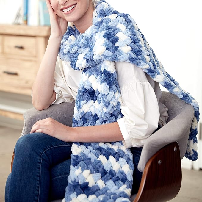 Bernat Alize Blanket-EZ Yarn, Denim Blues