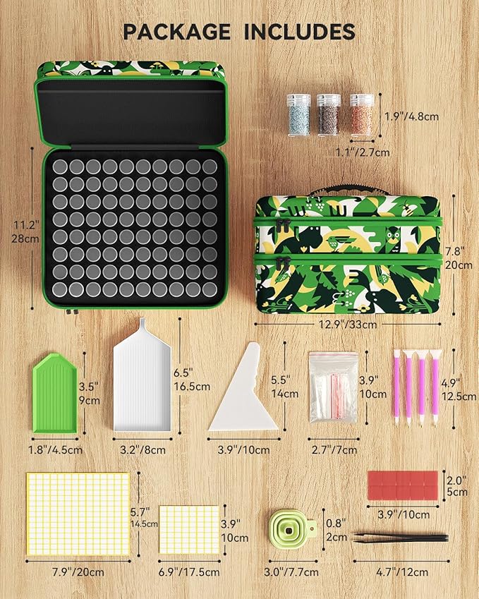 ARTDOT 240 Slots Storage Container for Diamond Painting Kits for Adults,Portable Diamond Painting Storage Box with Accessories and Tools