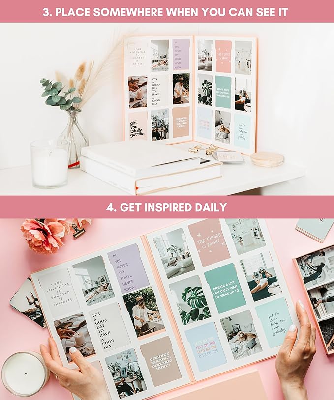 Lamare Vision Board Kit – Premium Dream Board Supplies – Complete Vision Board Supplies for Women, Mood Board Supplies & Collage Book for Manifestation