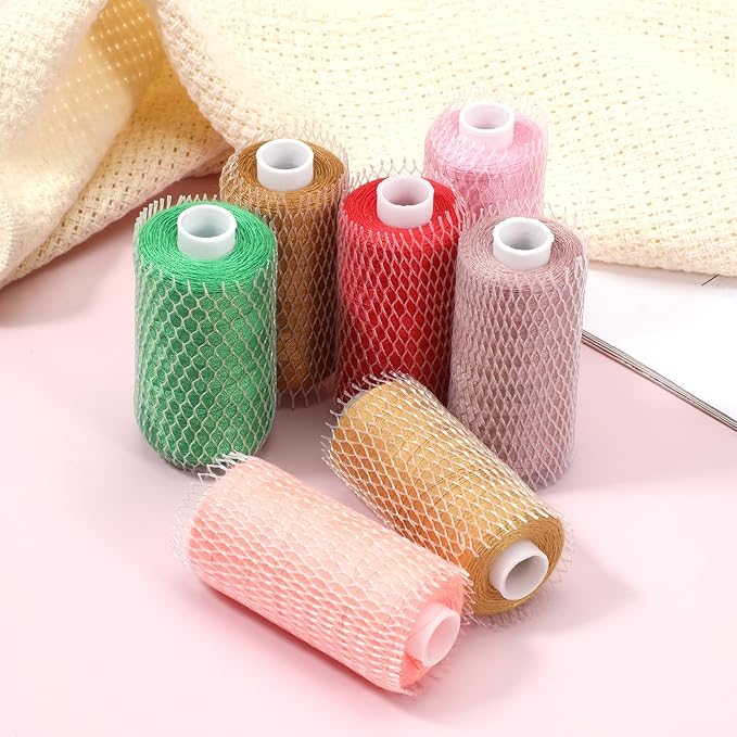 100Pcs Thread Net Spool Saver Sewing Embroidery Thread Net Mesh Spool Saver for Embroidery Sewing Quilting and Serger Threads Spools/Cones (6x1CM)