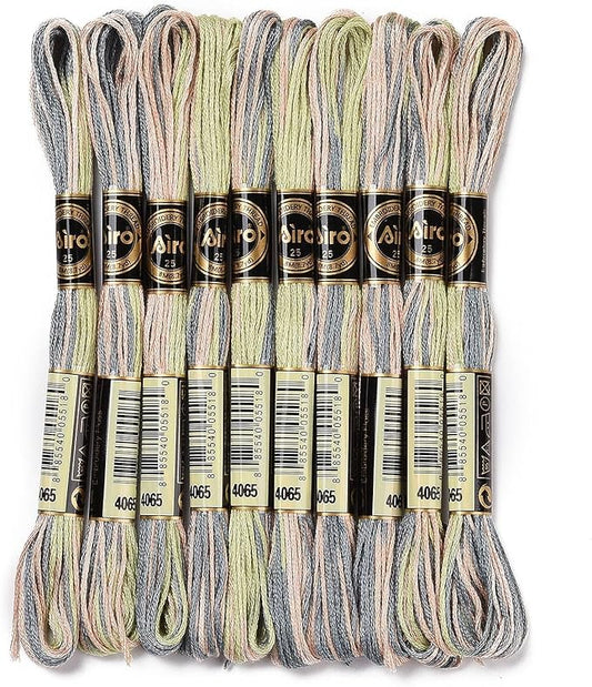 FASHEWELRY 10 Skeins Embroidery Floss Thread 0.5mm Dyed Cross Stitch Floss 6-Ply Friendship Bracelet String for Jewelry Making Bracelets Sewing Knitting Stitching Craft DIY (Dark Sea Green)