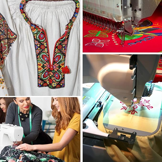 80 Spools Embroidery Sewing Machine Polyester Thread 120D/2 40weight Each Spool 500M(550) Compatible with Janome, Brother Babylock Singer Pfaff Husqvarna Bernina Machine