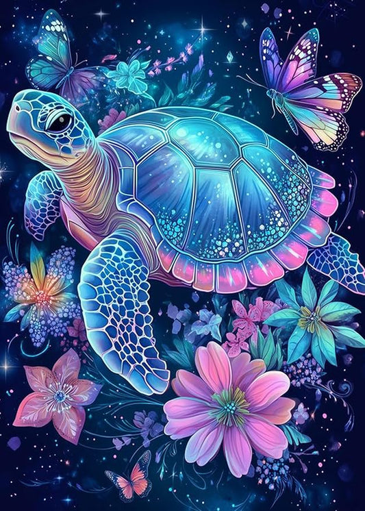 turtle cross stitch kits for adults - stamped crossstitching kits preprinted 11 count cross-stitch kit for beginner, 11ct prestamped easy pattern needlepoint kits crafts for decor