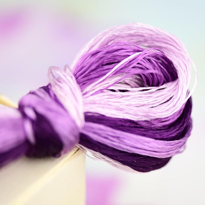 4 Skeins Mulberry Silk Floss Embroidery Thread Floss-Cross Stitch Threads China Silk Woven Jewelry Threads DIY Sewing Kits (14)
