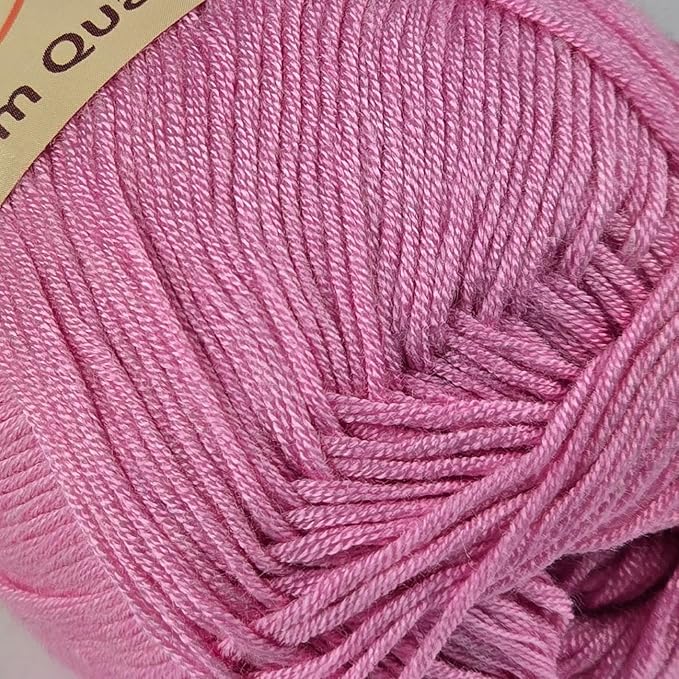10-Pack of Yonkey Monkey 500 Grams Yarn - 70% Rayon derived from Bamboo, 30% Cotton - Imported - Pink 9025