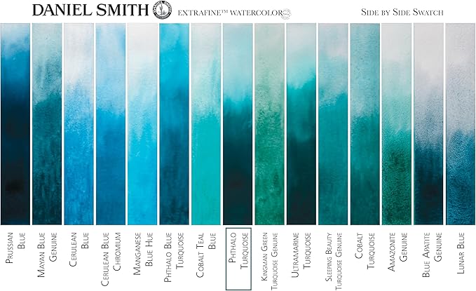Daniel Smith 284610080 Extra Fine Watercolors Tube, 5ml, Phthalo Turquoise