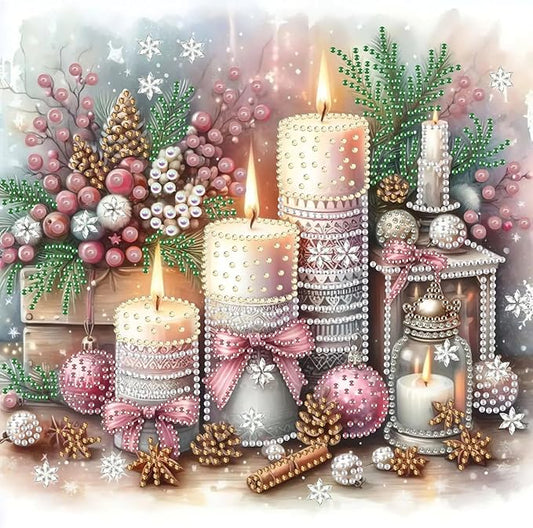 Syntego Diamond Painting Kits for Adults, Christmas 5D Diamond Art Kit, Festive Holiday Wall Decor, Relaxing Craft Kit, Gem Painting