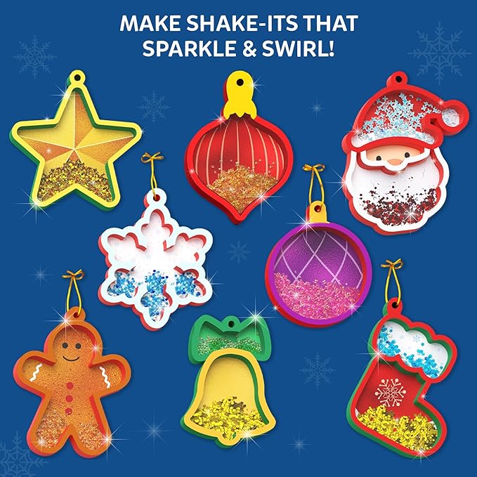 Skillmatics Art & Craft Activity - Shake-its Christmas Ornaments, DIY Holiday Decoration Kit, Glitter Craft Kit, Creative Activity, Gifts for Girls & Boys Ages 4, 5, 6, 7, 8, 9