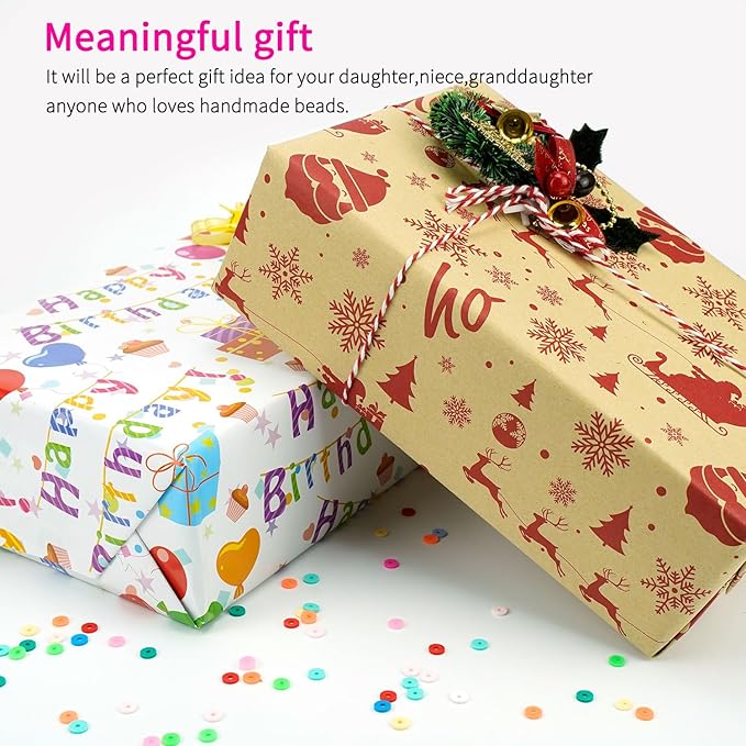 Sistenia Bracelet Making Kit, 12000Pcs Clay Beads 48 Colors in 3 Boxes, Friendship Bracelet Kit with Elastic Strings, Polymer Spacer Beads, Jewelry Making Crafts Gift for Teens Adults
