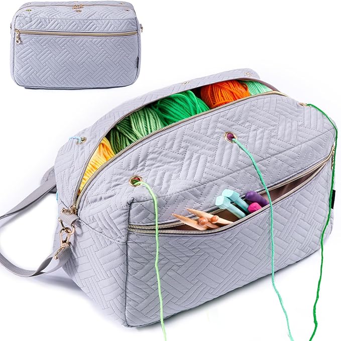 Crochet Bag Organizer - Knitting & Crocheting Yarn Storage - Yarn Holder for Accessories & Gifts
