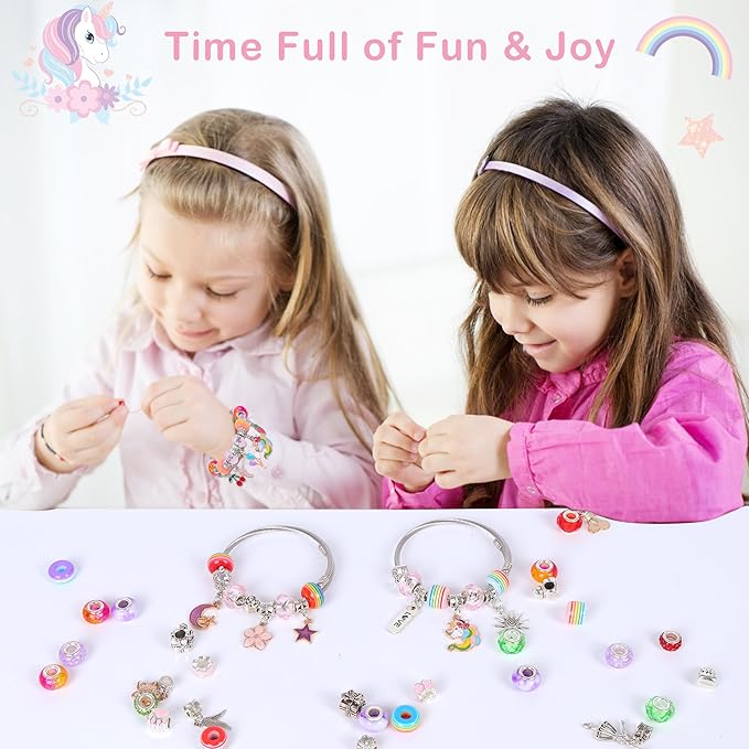 Gifts for Girls Age 6-8 8-10,Bracelet Making Kit,Girls Toys,Gift Basket That Inspires Creativity and Individuality and is Fun to Play with Friends Create a Unique Gift for Your Friend