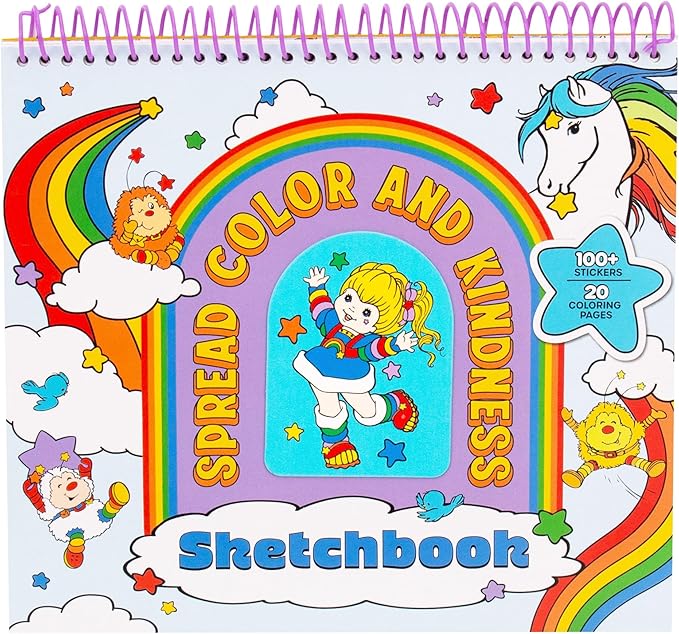 Rainbow Brite Sketchbook 20 Pages & 100+ Stickers