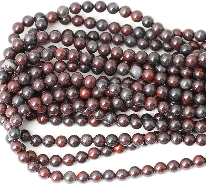 cheavian 45pcs 8mm natural brecciated jasper round loose beads for jewelry making diy bracelet necklace materials 1 strand 15"