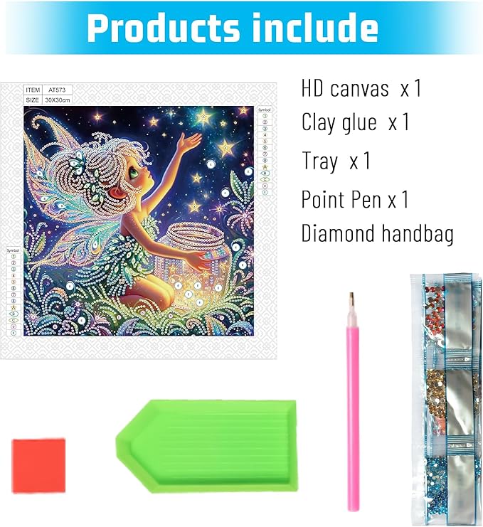 5D Special Shape Diamond Art Kits for Beginners, Diamond Painting Kits for Adults, Crystal Rhinestones Diamond Painting for Home Wall Decoration Gift 12×12 inch/30×30 cm, Starry Night Enchantment