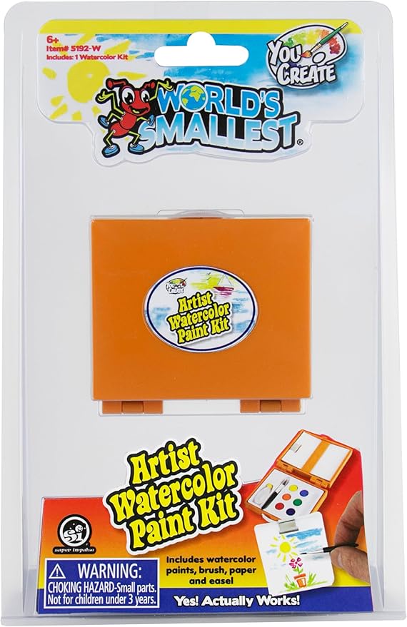 World's Smallest You Create Artist Watercolor Paint Kit | Miniature Creative Art Craft Set | Watercolor Painting for Kids and Adults