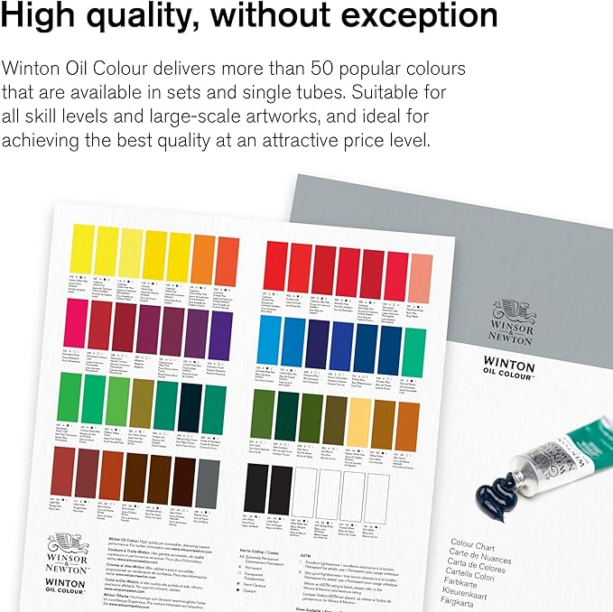 Winsor & Newton Winton Oil Color Paint, Intro Set, 6 x 21ml Tubes, Multicolor, 0.73 Fl Oz (Pack of 6)
