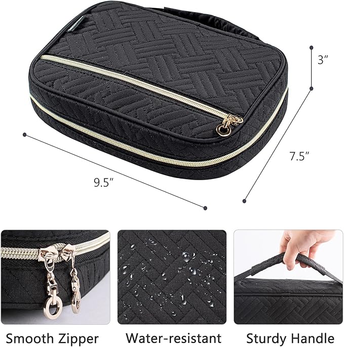 Crochet Hook Case - Quilted Organizer Case - Hook Holder for Circular Knitting Needles & Crochet Hooks (up to 8")