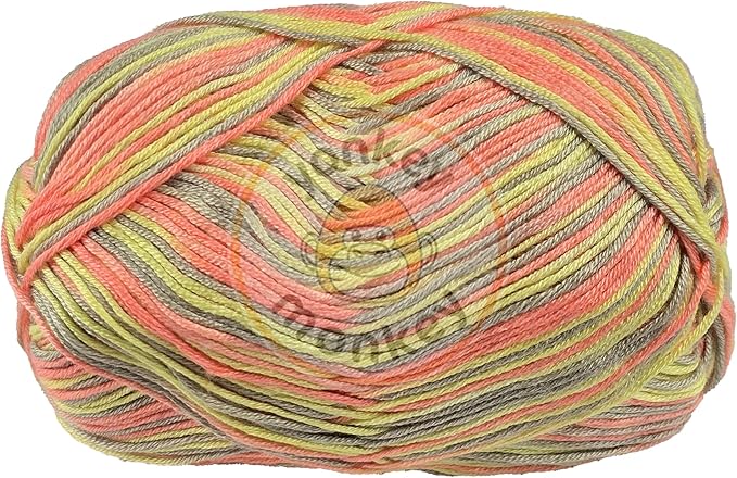 10-Pack of Yonkey Monkey 500 Grams Yarn - 70% Rayon derived from Bamboo, 30% Cotton - Imported - Tiger Mix 9046
