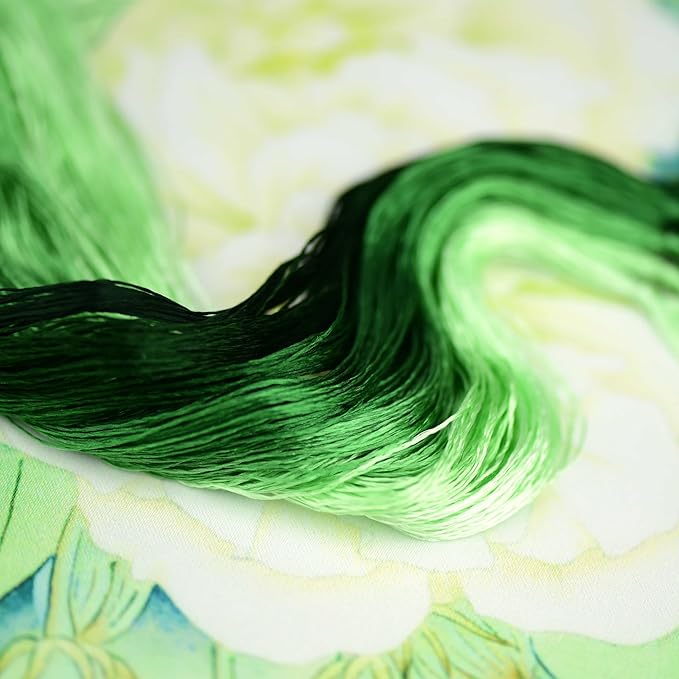 Natural 100% Silk Thread, Handmade Embroidery Thread Silk Floss 8 Colors 110m Each (31)