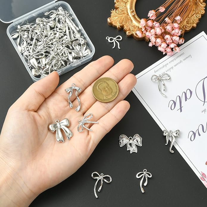 Antique Silver Cross Drink Insect Animal Theme Charms for DIY Jewelry Bracelet Necklace Earring Keychain Decor