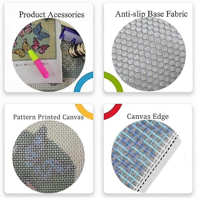 Latch Hook Kits, Butterfly DIY Latch Hook Rug Crafts for Adults Cushion Cross Stitch with Printed Canvas Pattern Embroidery for Home Decor Gift 52X38cm/20.5 Inch X15 Inch