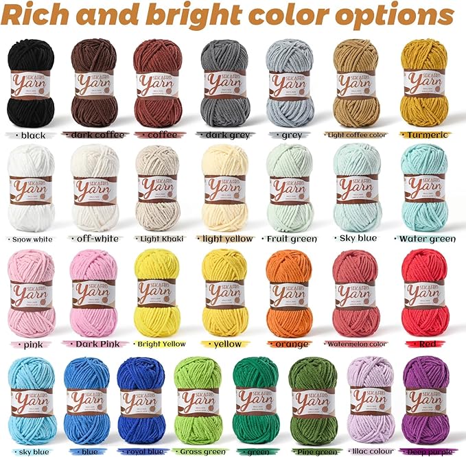 4 Pack Fluffy Velvet Yarn for Crocheting，Baby Blanket Yarn for Crocheting Soft，200g(262.4yds) Amigurumi Yarns，Plush Chenille Crochet Yarns，Puzzle Yarn for Crochet Weaving Craft(4 Rainbow)