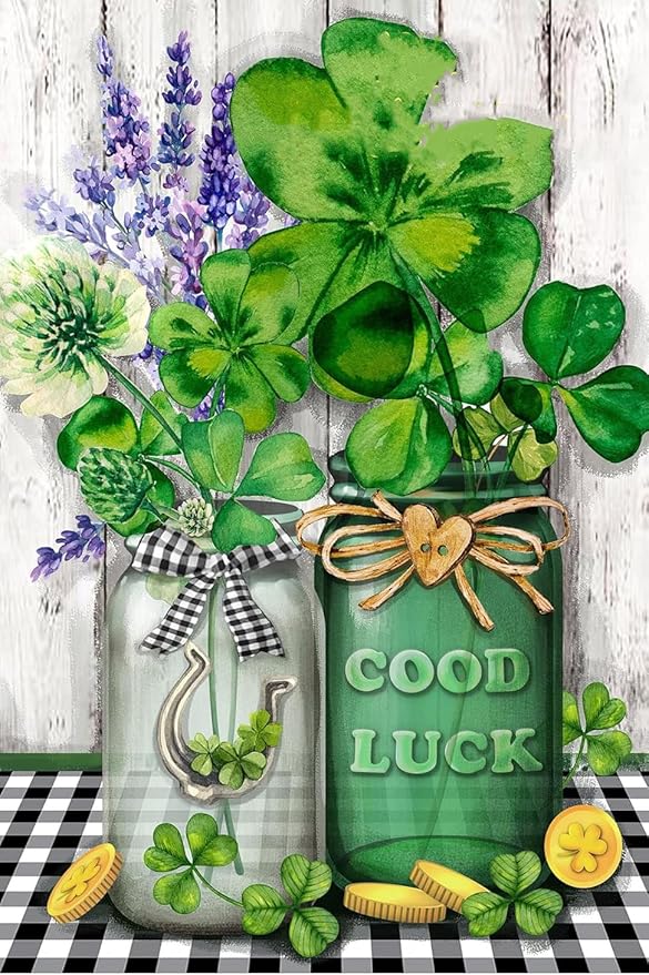 eterkosu st.patrick's day counted cross stitch kits for adults, flowers stamped cross stitch kits for beginners, needlepoint cross-stitch patterns embroidery kits arts and crafts for home decor
