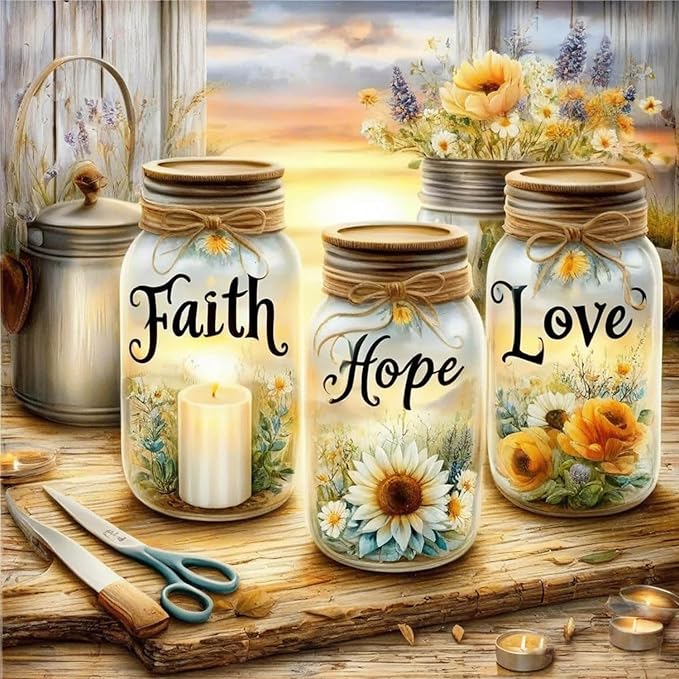 faith cross stitch kits for adults - stamped crossstitching kits preprinted 11 count cross-stitch kit for beginner, 11ct prestamped easy pattern needlepoint kits crafts for decor