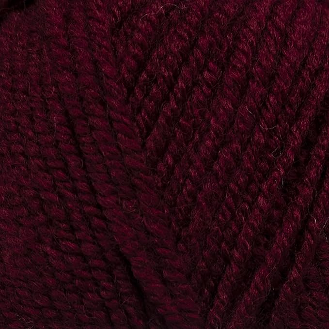 Estako Star-Worsted Yarn - 75% Acrylic 25% Wool - Soft Medium Weight #4-100g (3.52oz) - 170m (186yds) - Crochet & Knitting Yarn (43143 - Claret Red)