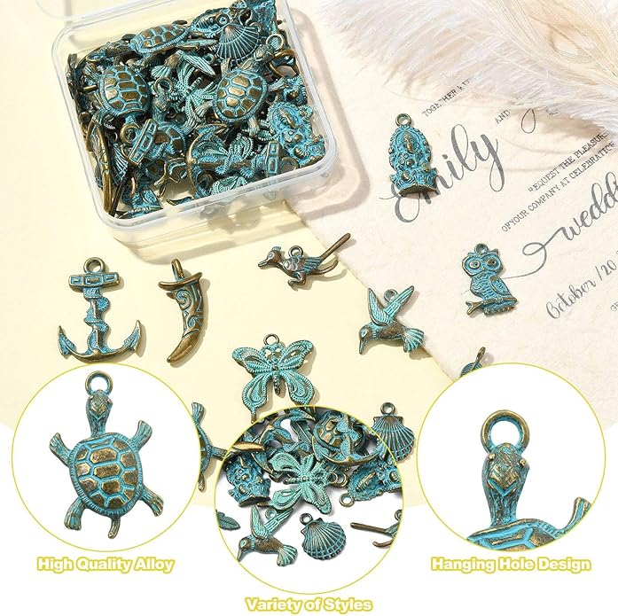 Antique Silver Cross Drink Insect Animal Theme Charms for DIY Jewelry Bracelet Necklace Earring Keychain Decor