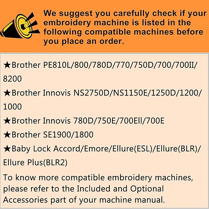 new brothread embroidery machine hoop sa444 with 5"x7" embroidery area compatible with brother pe900 se2000 pe800 se1900 se1950 pe780d 770 700 750d se1800 innovis1250d babylock accord emore ellure