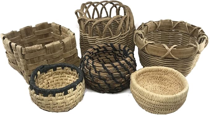 Traditional Craft Kits Beginner Basket Weaving Kit (Set of 6) - Basketry Weave Kit for Kids and Adults Complete with Basket Weaving Supplies and Instructional Booklets