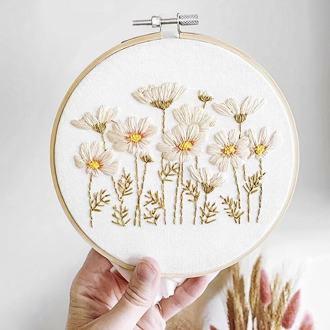 giemson embroidery hoop 6 inch 12 pieces embroidery hoops bamboo circle cross stitch hoop for embroidery art craft sewing