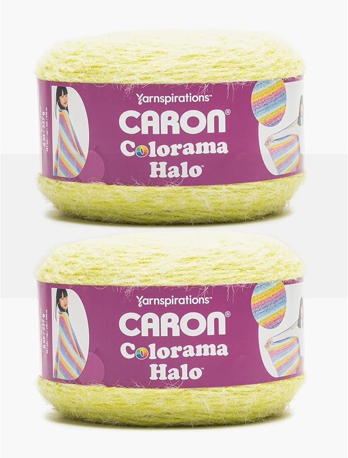 Caron Colorama Halo Striped - 2 Pack of 481 Yards/8 oz Acid 71% Acrylic 18% Nylon 11% Polyester Yarn