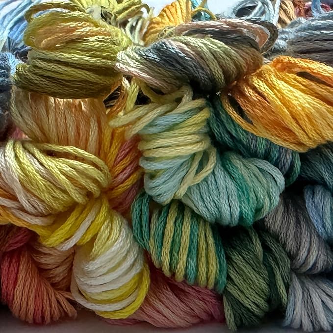 Magical Color Variations Floss Pack Six Strand Embroidery Variegated Cross Stitch Threads, Popular Color, Pack of 54 Skeins