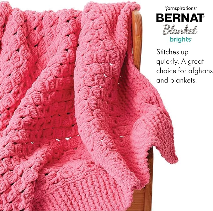 Bernat Blanket Brights 300g Neon Mix Yarn - 2 Pack of 300g/10.5oz - Polyester - 6 Super Bulky - Knitting/Crochet