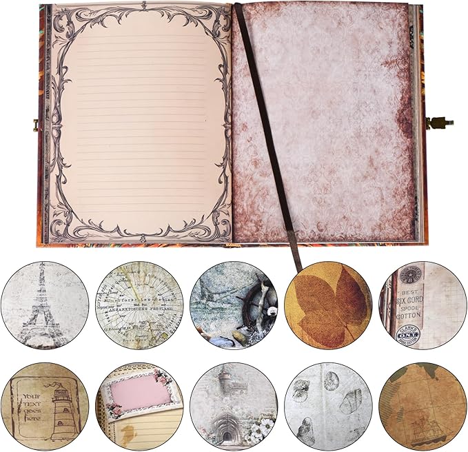 Phoenix Myth Embossed Scrapbook – 124-Page Retro-Style DIY Memory Photo Album, Good Luck Adventure Book for Couples, Anniversaries, Weddings, and Valentine's Day Gifts (Phoenix Luck Style)