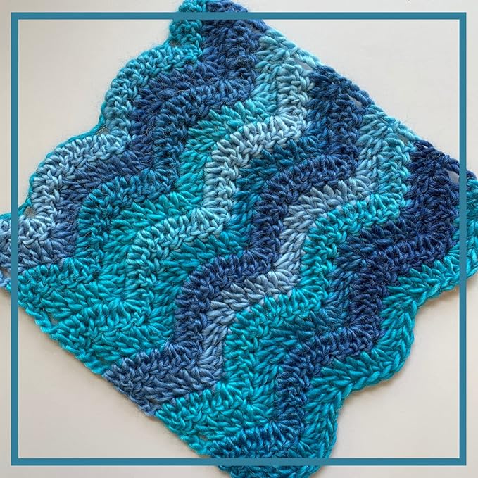 Wool Wonders Yarn for Crocheting, 4-Pack (640Yds / 400G), Free Patterns - Wool Yarn for Knitting - Aran/Heavy #4 Medium Worsted Weight - Blue Waters