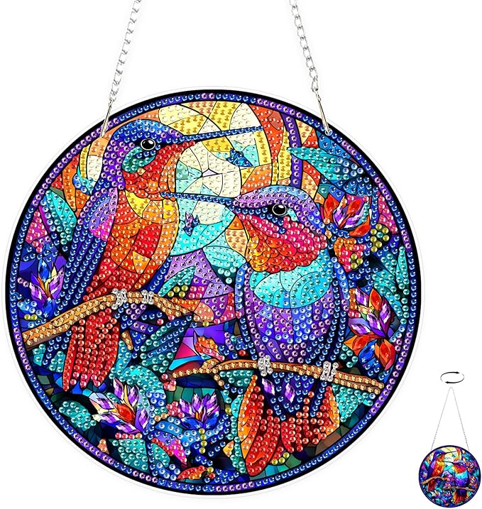 TOSTOG Diamond Art Hanging Kits for Adults, Starfish Diamond Painting for Adults Window Pendant, Special Shape Diamonds Seaside Scenery Diamond Painting Hanging Pendant Kit for Wall Decor Gift